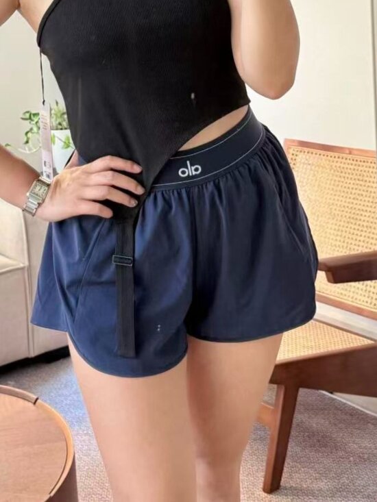 ALO Yoga Pants - NWT🎯Alo Yoga Match Point Shorts in Navy Blue | Size S-M